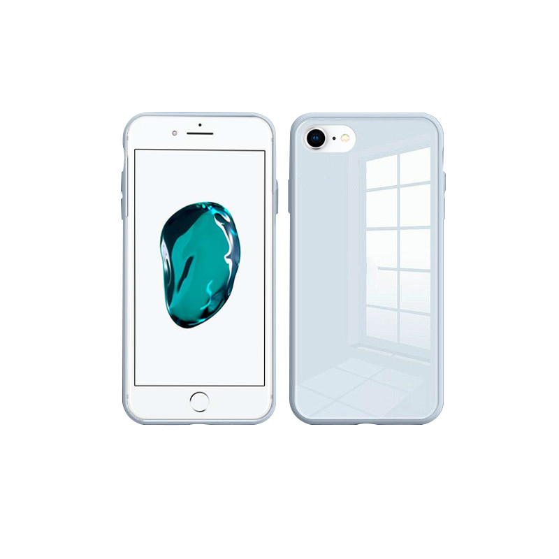 Coque de protection arriere en verre trempe liquide pour iPhone...