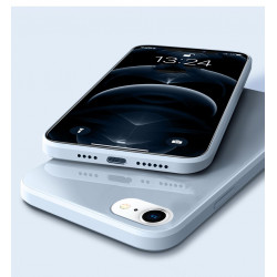 Coque de protection arriere en verre trempe liquide pour iPhone...