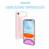 Coque de protection arriere en verre trempe liquide pour iPhone...