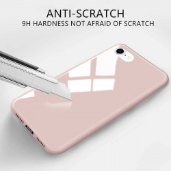 Coque de protection arriere en verre trempe liquide pour iPhone...