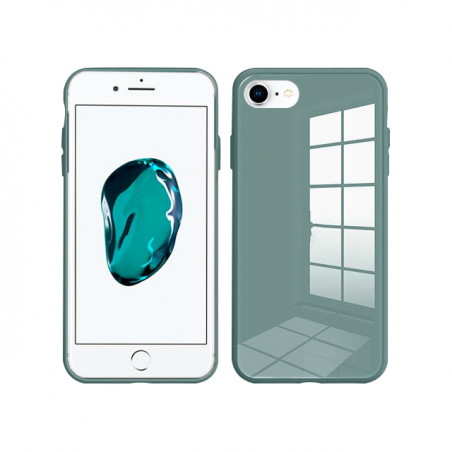 Coque de protection arriere en verre trempe liquide pour iPhone...