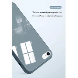 Coque de protection arriere en verre trempe liquide pour iPhone...