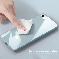 Coque de protection arriere en verre trempe liquide pour iPhone...