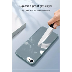 Coque de protection arriere en verre trempe liquide pour iPhone...