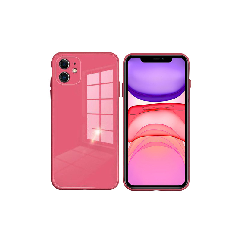Coque de protection arriere en verre trempe liquide pour iPhone 11...