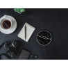 Chargeur a induction sans fil avec indicateur LED argent - Marbre noir