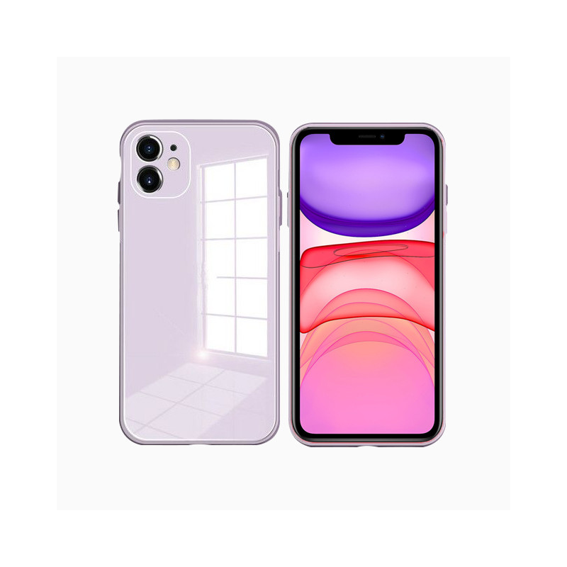 Coque de protection arriere en verre trempe liquide pour iPhone 11...