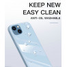 Coque de protection arriere en verre trempe liquide pour iPhone 13...