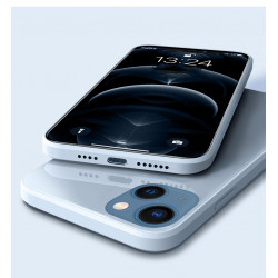 Coque de protection arriere en verre trempe liquide pour iPhone 13...