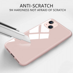 Coque de protection arriere en verre trempe liquide pour iPhone 13...