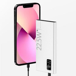 Power bank portable de haute capacite 20000mAh - Blanc