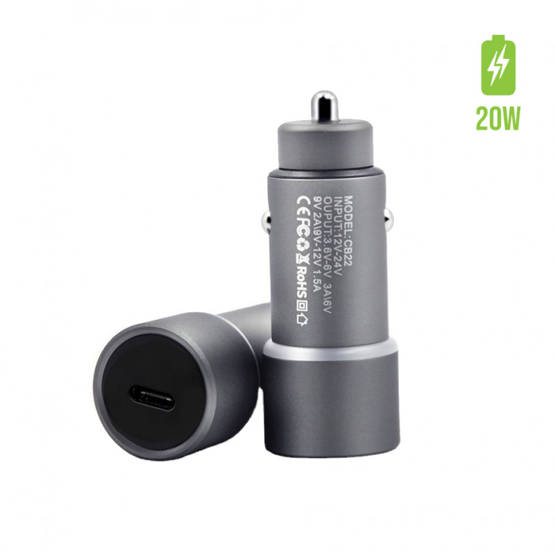Chargeur voiture allume cigare Type - C 20W
