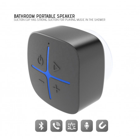 Haut - parleur sans fil Bluetooth a ventouse etanche de haute qualite