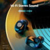 Ecouteurs stereo sans fil Bluetooth 2000mAh - Noir