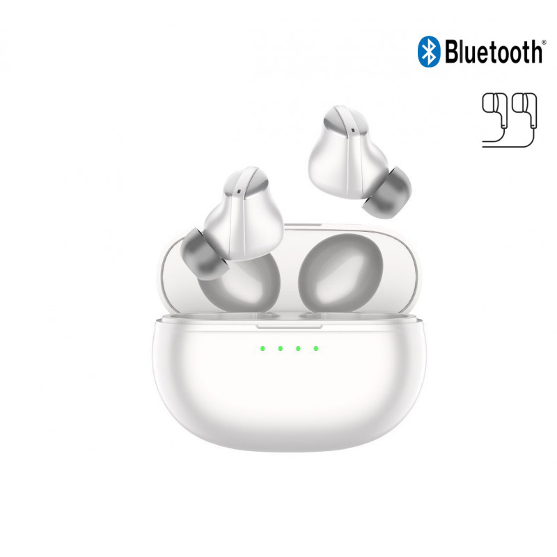 Ecouteurs sans fil Bluetooth V5.2 intra - auriculaires - Blanc