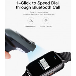 Montre Bluetooth connectee 1,7 pouces avec fonction moniteur de...