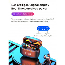 Ecouteurs sans fil Bluetooth 5.0 Hi - Fi stereo avec fonction...