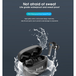 Ecouteurs sans fil Bluetooth 5.0 Hi - Fi stereo avec fonction...