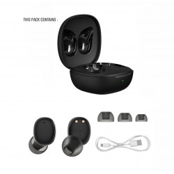 Ecouteurs stereo HIFI Bluetooth intra - auriculaire - Noir