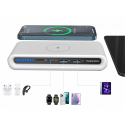 Station de charge rapide USB 4 en 1 multi - fonction avec chargeur...