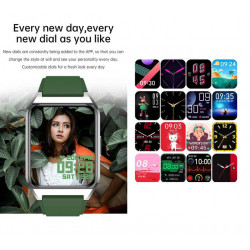 Montre Bluetooth connectee multi fonctions - Silicone noir