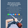 Montre Bluetooth connectee multi fonctions - Silicone noir