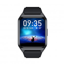 Montre Bluetooth connectee multi fonctions - Silicone noir