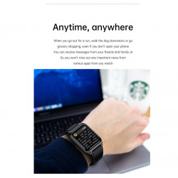 Montre Bluetooth connectee multi fonctions - Silicone noir