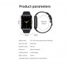Montre Bluetooth connectee multi fonctions - Silicone noir
