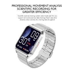 Montre Bluetooth connectee multi fonctions - Acier argent