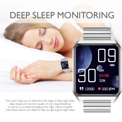 Montre Bluetooth connectee multi fonctions - Acier argent