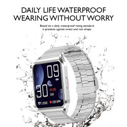 Montre Bluetooth connectee multi fonctions - Acier argent