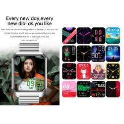 Montre Bluetooth connectee multi fonctions - Acier argent