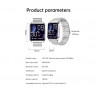Montre Bluetooth connectee multi fonctions - Acier argent