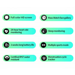 Montre Bluetooth connectee grand ecran 1,69 pouces avec mode multi...