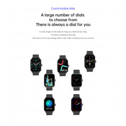 Montre Bluetooth connectee grand ecran 1,69 pouces avec mode multi...