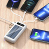 Power bank solaire portative 30 000mAh avec 4 cables de charge...