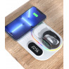 Station de charge sans fil 30W 4 en 1 avec horloge LED et lumiere...