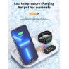 Station de charge sans fil 30W 4 en 1 avec horloge LED et lumiere...
