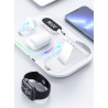 Station de charge sans fil 30W 4 en 1 avec horloge LED et lumiere...