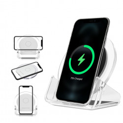 Support de charge sans fil transparent Qi 15W