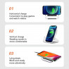 Support de charge sans fil transparent Qi 15W