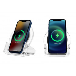 Support de charge sans fil transparent Qi 15W