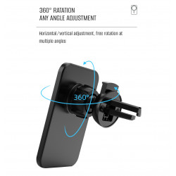 Support voiture pour mobile avec chargeur de telephone sans fil ...