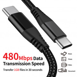 Cable USB Type - C de charge et de synchronisation vers Type - C...