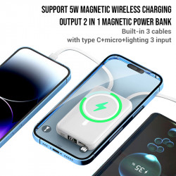 Power bank portable et magnetique avec charge sans fil 10 000mAh ...