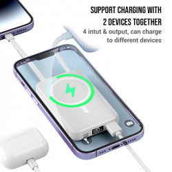 Power bank portable et magnetique avec charge sans fil 10 000mAh ...