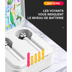 Ecouteurs stereo Bluetooth 5.0 sans fil avec appels binaural et...