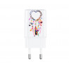 Prise de charge murale USB pour mobile blanche - Attrape reve c ur