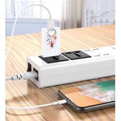 Prise de charge murale USB pour mobile blanche - Attrape reve c ur